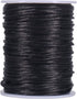 Nylon Satin Cord, 295 Feet 2mm Black Silky Rattail Cord Necklace String for Jewelry Making, Bracelets, Necklaces, Lanyards, Keychains, Beading