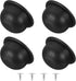 4Pcs Luggage Replacement Pads, Plastic Luggage Stand Feet Stud, Suitcase and Travel Gear Bottom Side Accessories with Self-Tapping Screws, Black (47x47x25mm)