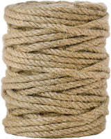 5mm Jute Rope, 100 Feet 4Ply Twisted Heavy Duty and Thick Twine Rope for Gardening, Crafting, Bundling, Cat Scratching Post, Home Decor, Christmas Decorations