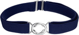 Women Stretchy Waist Belt, No Show Elastic Stretch Belts with Flat Buckle for Dresses Jeans Casual Pants