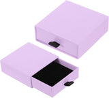 2Pcs Cardboard Jewelry Gift Boxes, 3.5 x 3.5 Inch Jewelry Display Boxes Bulk Sponge Filled Small Jewelry Boxes for Bracelets Earrings Necklaces Jewelry Gift (Light Purple)