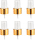 6 Pcs Gold White Spray Top, 24/410 Fine Mist Sprayer Reusable Replacement Spray Bottle Pump Plastic Top for Cosmetic Perfume and Body Sprays Bottle