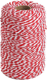 Red and White Twine, 656 Feet 200m Cotton Bakers Twine Ribbon for Baking, Butchers, Crafts, Gift Wrapping, Christmas Holiday Decorations
