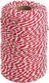Red and White Twine, 656 Feet 200m Cotton Bakers Twine Ribbon for Baking, Butchers, Crafts, Gift Wrapping, Christmas Holiday Decorations