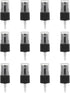 12 Pcs Black Spray Top, 18/410 Fine Mist Sprayer Reusable Replacement Spray Bottle Pump Stripe Plastic Top for Cosmetic Perfume and Body Sprays Bottle