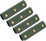 4Pcs Handbag Handle Cover, PU Leather Luggage Handle Wraps, Luggage Grip Protector for Purse Tote Bag Suitcase, Dark Green