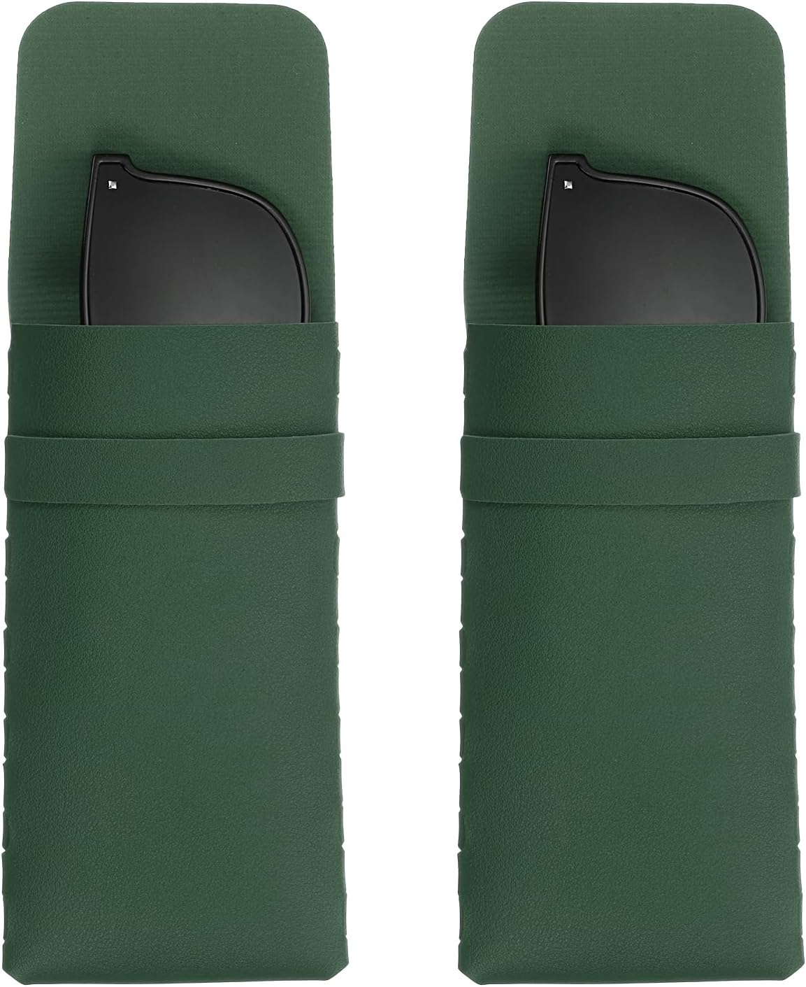 Soft Glasses Case, Leather Eyeglass Case, Portable Glasses Pouch Eyewear Holder with Flap Closure for Women Men
