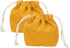 2 Pcs Drawstring Makeup Bag, 4.7" Canvas Cosmetic Bag Women&