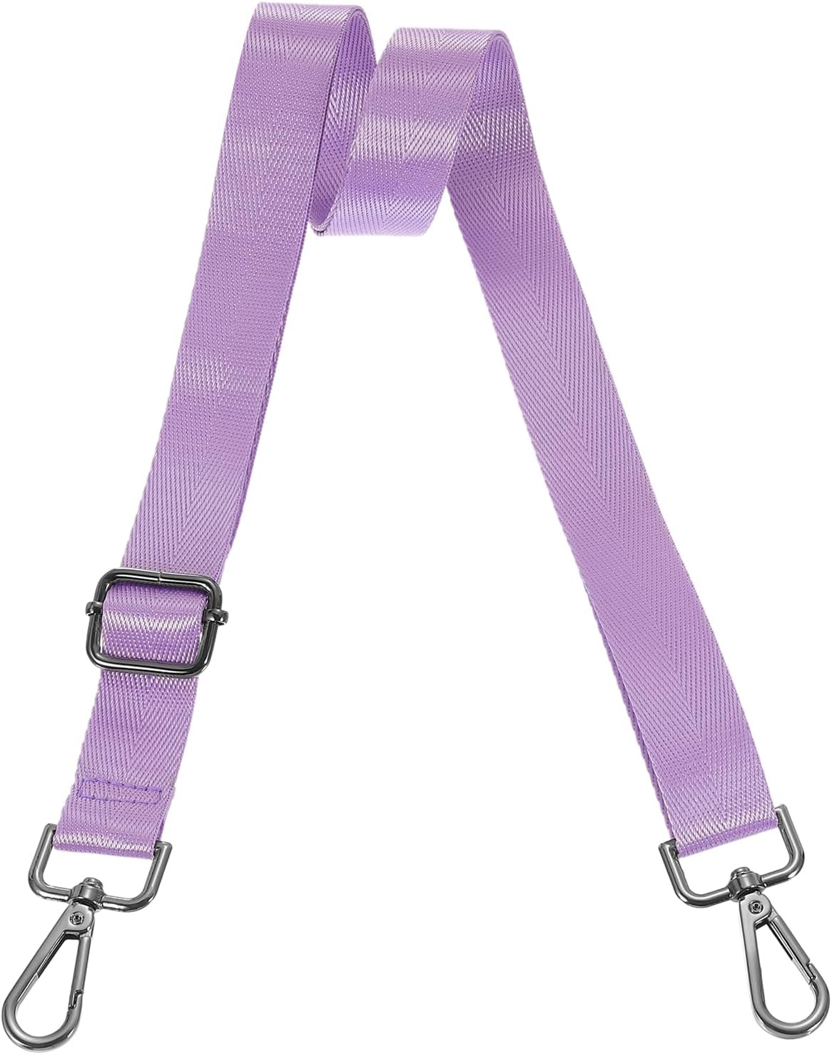 Wide Shoulder Strap, 2.5cm Adjustable Purse Strap Replacement Crossbody Strap for Shoulder Bag Handbag, Light Purple, Black Pull Core Buckle