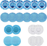 20PCS Car Polisher Pad Bonnets, 7 to 8 Inch Car Orbital Buffer Polisher Pad Bonnet, 12*Microfiber Bonnets, 4*Non-Woven Buffing Bonnet + 2*Woollen
