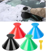 4PCS Magical Ice Scrapers for Car Windshield, Cone-Shaped Car Snow Remover with Funnel, Round Snow Scraper Car Snow Removal Shovel Tool, Frost Wipe Scraper Car Window Cleaner for Ice & Snow