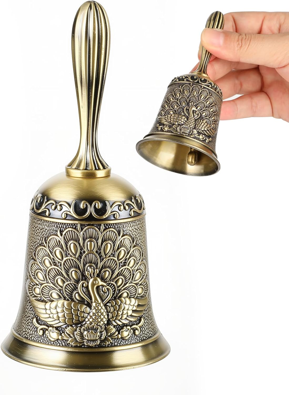 Hand Bell Ringing Bells Loud Service Call Bells Handbells for Seniors Bedside Wedding Dinner Meditation