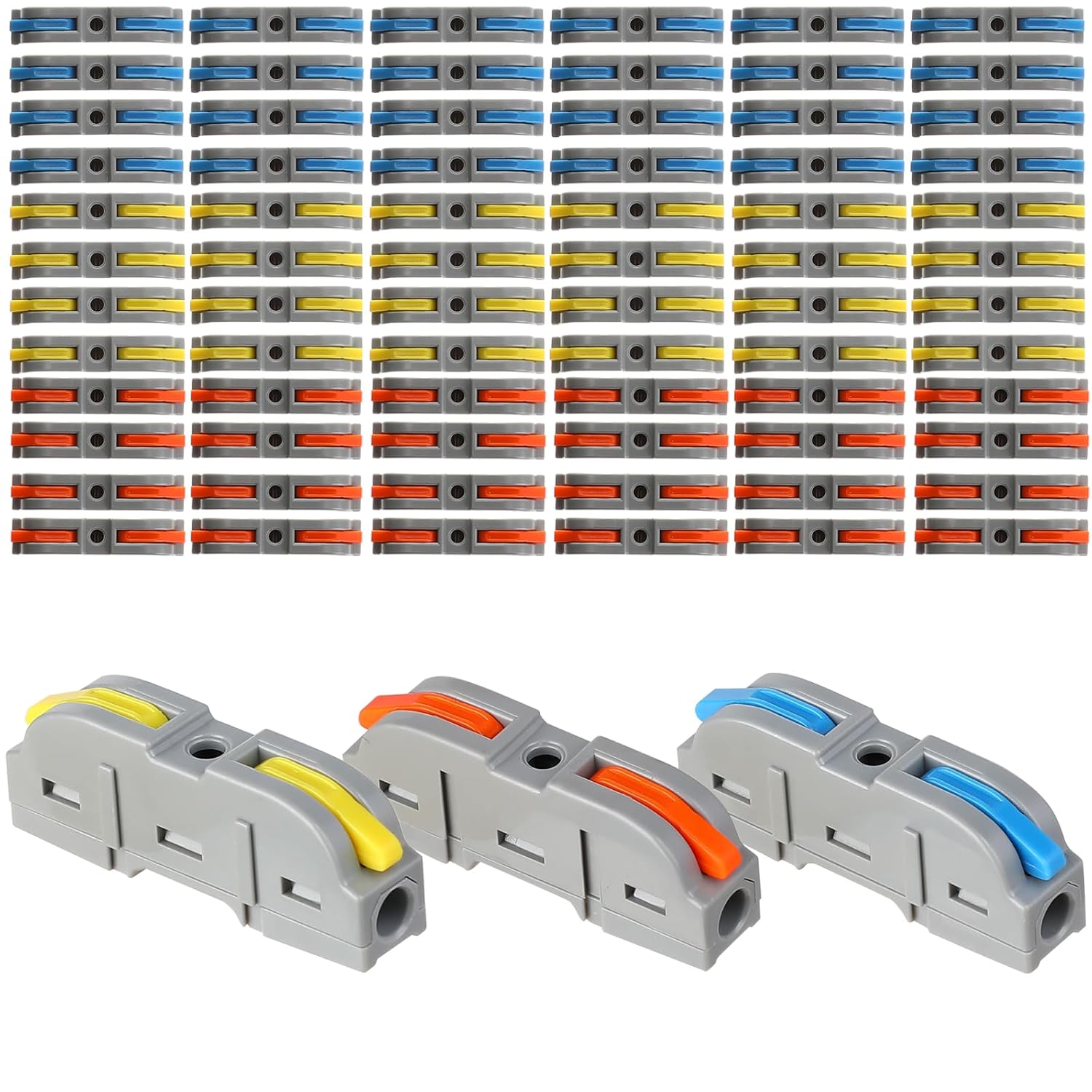 Lever Wire Connectors Kit 34PCS Quick Connect Wire Splice Conductor Compact Connectors Inline Wiring Splices Terminals