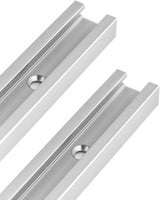 Aluminum T Track, 2 Pack 12 Inch Universal Double Cut Profile T Track, with Predrilled Mounting Holes and Screws, Woodworking and Fixtures, for Drill Press Table, Router Table