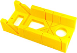 12-Inch High Impact Plastic Miter Box with Versatile Cutting Angles and Ruler Scale