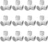 3 Way 1/2" Tee PVC Fitting Elbow,12Pack PVC Fitting Connector,Furniture Grade, for Building Furniture and PVC Structures, White