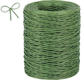 Floral Wire, 656 Feet 2mm Paper Covered Bind Wire for Floral Bouquets, Crowns, Wreath Making, Christmas Ornaments, Garlands, Wedding Decorating, Crafts (Green)