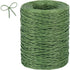 Floral Wire, 656 Feet 2mm Paper Covered Bind Wire for Floral Bouquets, Crowns, Wreath Making, Christmas Ornaments, Garlands, Wedding Decorating, Crafts (Green)