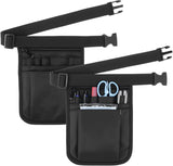 Nurse Waist Pouch Bag for Women Men, 2 Pack Utility Organizer Belt Pouch, Waist Tool Storage Bag, Oxford Fabric, 10x7 in, Black