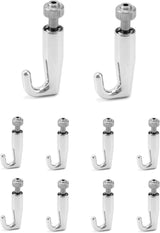 Art Gallery Display Wire Rope Hanger Hooks, 10 Pack Adjustable Metal Hooks Fit 2.0mm Steel Cables Wire Rope, Gallery Picture Hanging System