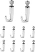 Art Gallery Display Wire Rope Hanger Hooks, 10 Pack Adjustable Metal Hooks Fit 2.0mm Steel Cables Wire Rope, Gallery Picture Hanging System