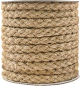 Braided Jute Rope, 25 Feet 11mm Thick Twine Rope for Crafting, Cat Scratching, Gardening, Bundling, Farmhouse Decor, Home Decor