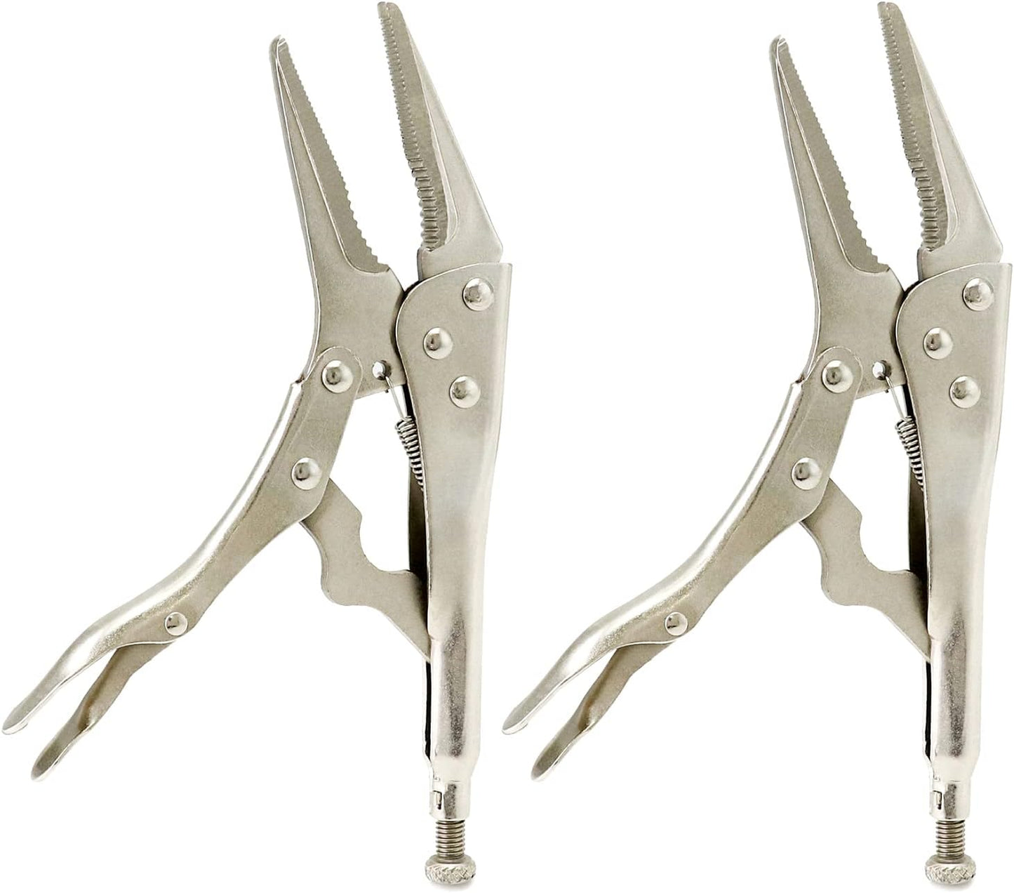 2 Pack Original Locking Pliers - 9" Long Nose, Curved Jaw, 2-3/4" Max Opening