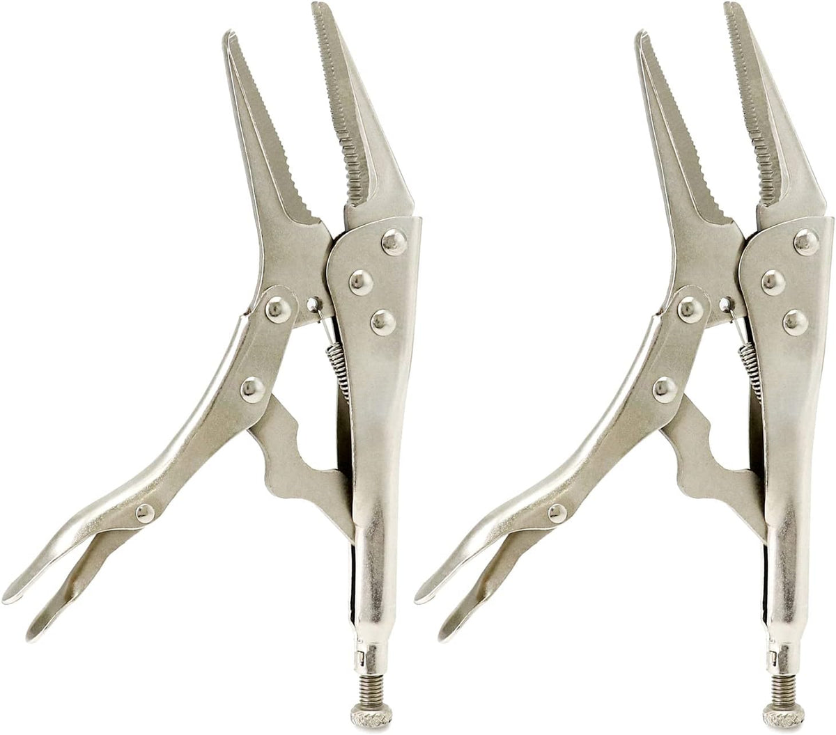 2 Pack Original Locking Pliers - 9" Long Nose, Curved Jaw, 2-3/4" Max Opening