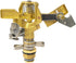 1/2 Inch Brass Impact Sprinkler, Heavy Duty Water Sprinkler Head, Adjustable 0-360 Degree Coverage Pattern, Watering Sprinkler with Nozzles for Large Patio Garden Irrigation (1 Pack)