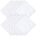 12 Pcs White Handkerchiefs for Women, Premium Polyester Soft Scalloped Edge Ladies Handkerchiefs Hankies, Small Pocket Squares Handkerchief for Wedding Party Gift Embroidery (11 x 11 Inch)