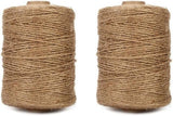 1000 Feet Natural Jute Twine, 2mm Twine String for Arts and Crafts, Gardening, Gift Wrapping, Packaging, Festive Decorations (2PCS x 500 Feet)