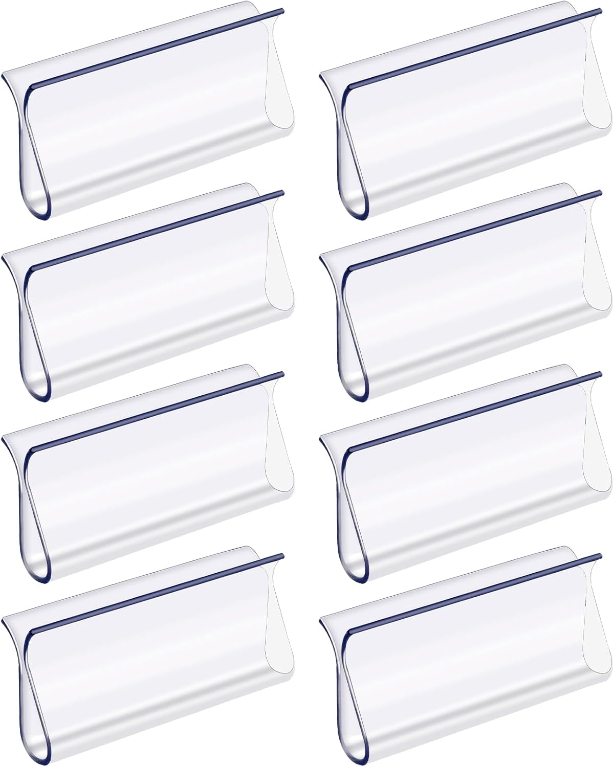 8 Pack Roller Window Shades Pulls, Clear Plastic Window Shades Hem Grips Handles R Type Windows Blinds Shade Pull Down Replacement Accessories​ for Roller Blinds, Home, Rv, Office, Hotel