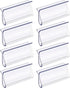 8 Pack Roller Window Shades Pulls, Clear Plastic Window Shades Hem Grips Handles R Type Windows Blinds Shade Pull Down Replacement Accessories​ for Roller Blinds, Home, Rv, Office, Hotel