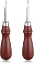 Leather Edge Skiving Beveler, 2 Pcs Leather Working Tools Burnishing Tool Edge Cutting Trimmer Tool for DIY Leathercraft Working 2 Sizes (1.0 mm, 1.5 mm) (3