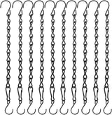 10 Pack 9.5 Inch Black Hanging Chains, Garden Plant Hangers for Hanging Bird Feeders, Billboards, Chalkboards, Basket, Planters, Lanterns, Wind Chimes and Decorative Ornaments Etc.