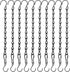 10 Pack 9.5 Inch Black Hanging Chains, Garden Plant Hangers for Hanging Bird Feeders, Billboards, Chalkboards, Basket, Planters, Lanterns, Wind Chimes and Decorative Ornaments Etc.