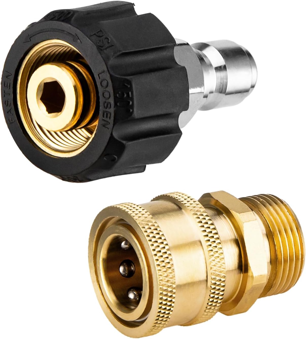 Pressure Washer Adapter Set, Quick Connect Kit, M22 14mm to 3/8 Inch Quick Connect Pressure Washer Hose Adapter