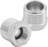 1/2 G Male to 3/8 Compression Female Thread Bushing Pipe Fitting, Nickel Plated Brass Reducer Faucet Connector Water Hose Adapter, Supply Line Adapter for RV Kitchen Bathroom Plumbing 2PCS