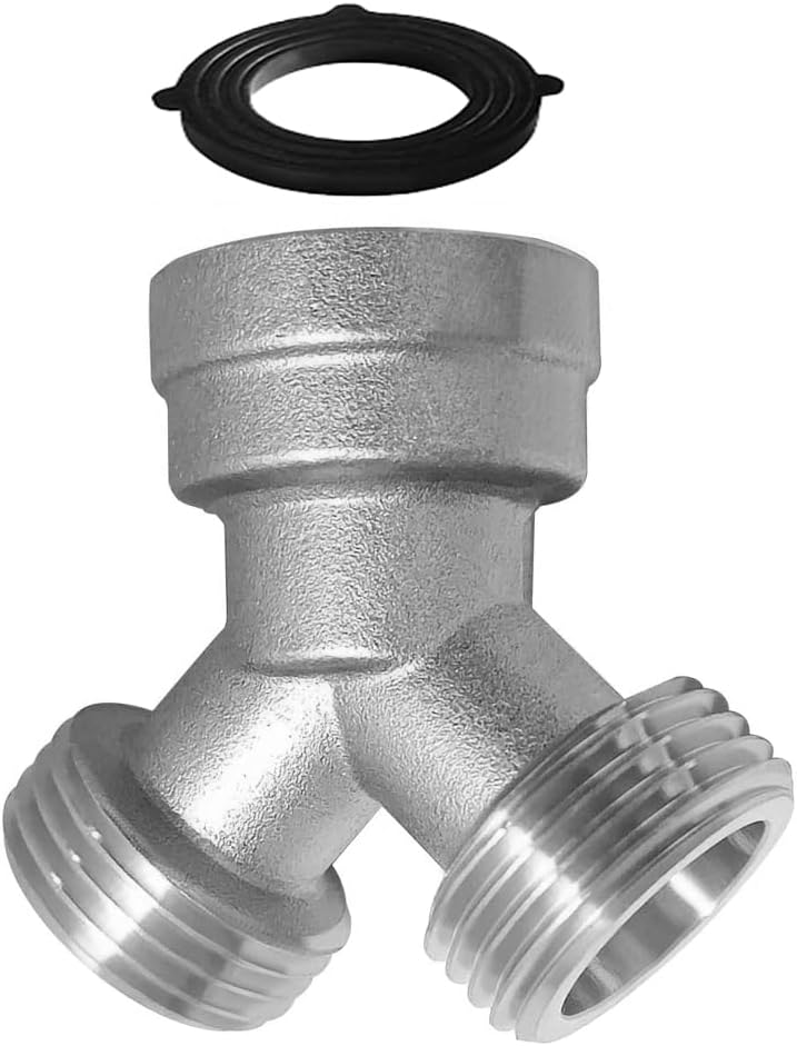 Brass Nickel Plating 3/4" GHT Y Shaped Connector for Steam Dryer and Washing Machine Hoses