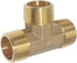 Brass Pipe Fitting Barstock Street Tee T 3 Way NPT 3/4" Male x 3/4" Male x 3/4" Male Adapter
