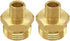 2PCS 3/4 GHT Male to 3/8 Compression Male Thread Adapter Pipe Fitting, Brass Reducer Faucet Connector Water Hose Adapter, Supply Line to Garden Hose Adapter for RV Kitchen Bathroom Plumbing