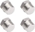 4Pcs Stainless Steel Outer Hex Thread Socket Pipe Plug Fitting 1/4" NPT Male