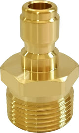 Pressure Washer Coupler M22-14mm Male Thread to 1/4" Quick Connector Plug Fitting for High Pressure Water Gun Hose 4500PSI