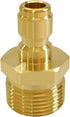 Pressure Washer Coupler M22-14mm Male Thread to 1/4" Quick Connector Plug Fitting for High Pressure Water Gun Hose 4500PSI