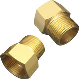 3/4" NPT Thread Female × 3/4" NPT Thread Male Brass Pipe Fitting Adapter （pack of 2)