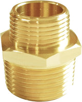 3/4" NPT Male × 1" NPT Male Brass Pipe Fitting Adapter