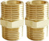 Brass Check Valve 1/2" Male to 1/2" Male Thread One Way Non Return Backflow Preventer Check Valves (Pack of 2)