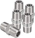 Hex Nipple 1/8"NPT Male x 1/8"NPT Male Threaded Stainless Steel 304 Threaded Nipple Pipe Fittings for Brew Kit Home Piping (Pack of 5)
