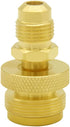 1LB Propane Disposal Adapter Fitting 1"-20 Male Throwaway Cylinder Thread to 3/8" Flare Male, Portable Camping Grill Stove Parts for Heaters, Burner, Cooker, Solid Brass