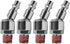 4PCS 1/4" NPT Male Thread Air Plug Pre-coated Sealant Industrial Swivel Coupler Steel Chrome Plating Construction